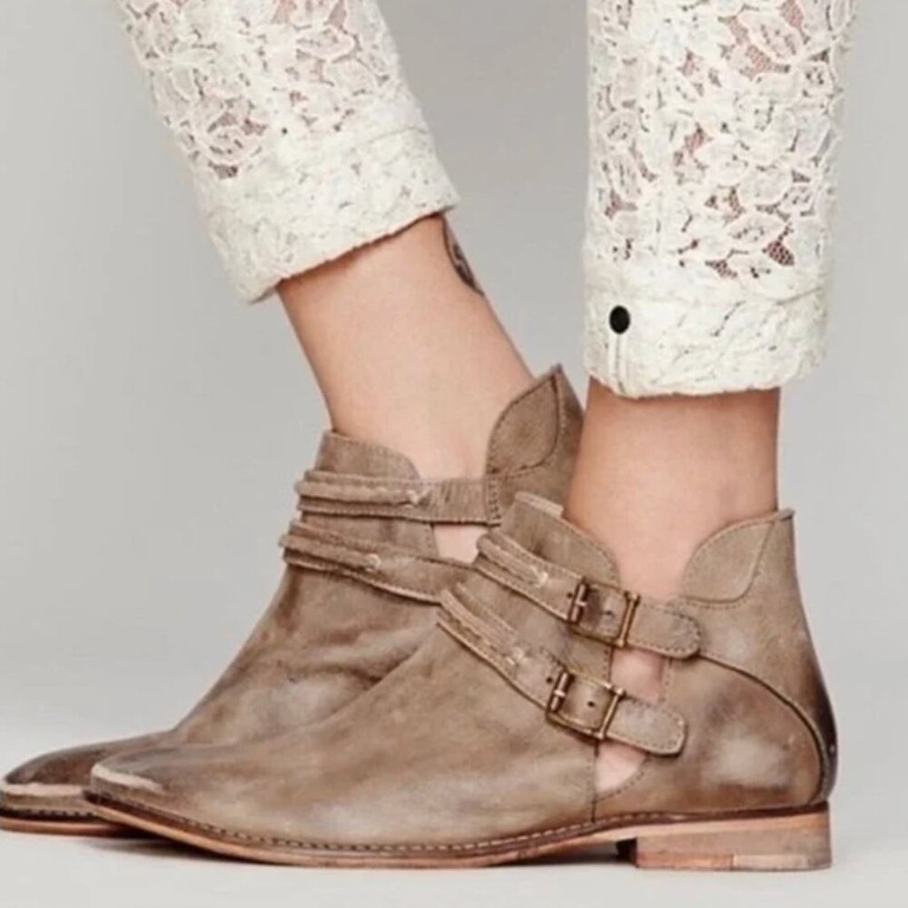 Free People Braeburn Brown Ankle Booties Boots Shoes 39 9